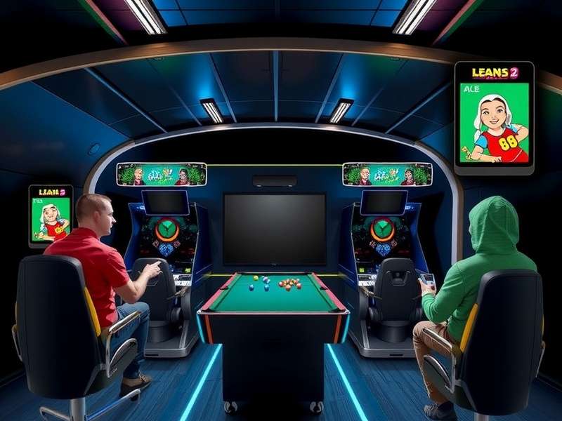 FTS Gameroom interface showcasing game modes and community features