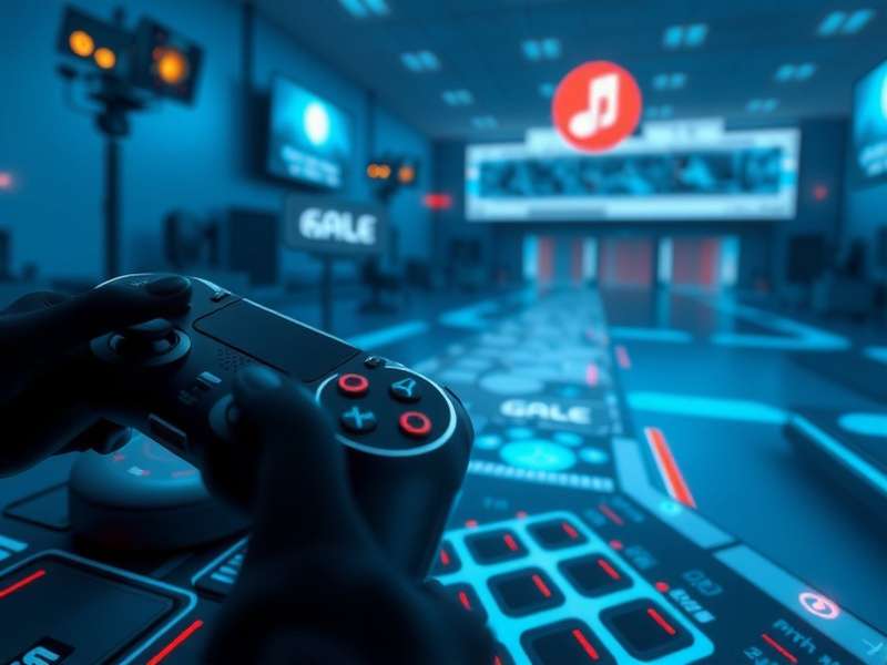 A gamer using a Bluetooth gamepad with a smartphone mounted above it