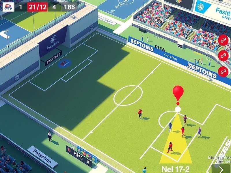 FTS Game 2022 3D Match Engine in action showing tactical gameplay