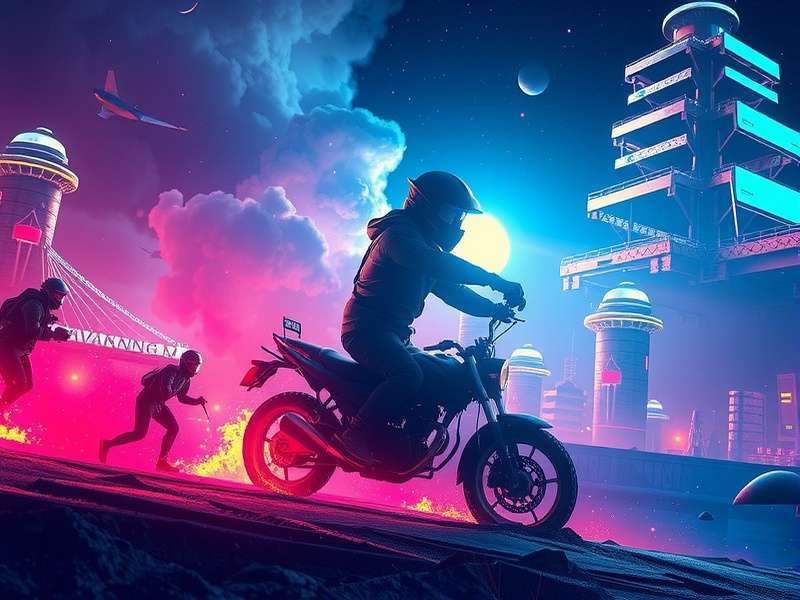 FTS Game 2024 PC wallpaper showcasing cyberpunk city with Indian elements