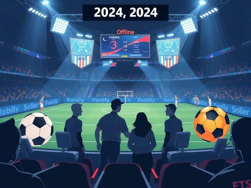 Screenshot of FTS Game 2024 Offline mode showing detailed tactical interface