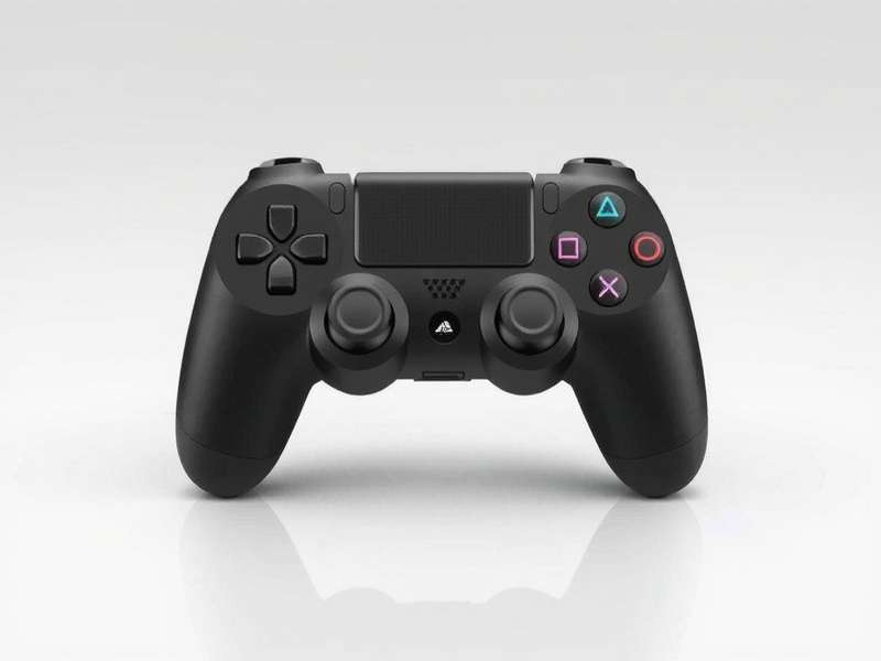 FTS Gamepad troubleshooting setup showing controller, phone and laptop