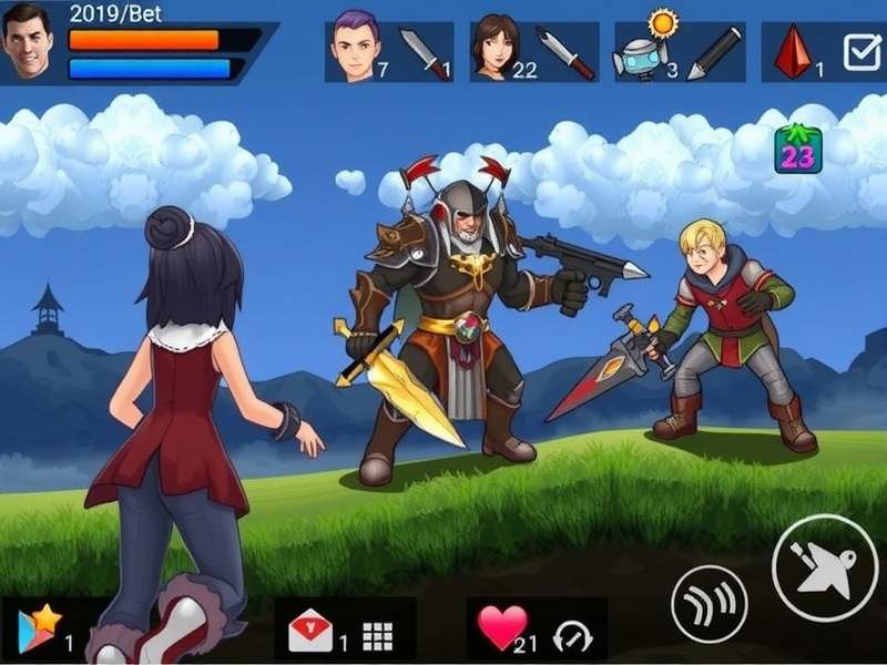 FTS Game Download For Android Offline RPG – Banner showing gameplay and characters